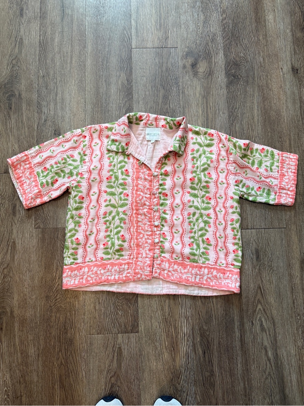 Marigold by Victoria Dunn Short Sleeve Floral Button Up